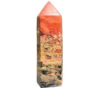 1pc 1500-1600g Red Jasper Quartz Obelisk Crystal Tower Wand Point Gemstone Stone