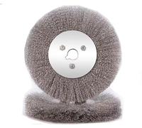 1pc 150mm Flat Stainless Steel Wire Wheel Brush Inner Hole-25mm Wire-0.15mm, Steel Polishing and Grinding Disc for Woodworking Deburring Wire Drawing Rust Removal Grinding Machine Polishing Wheel Head