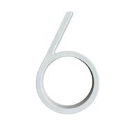 1pc 152mm White Floating Modern House Number Door Home Address Numbers For Digital Outdoor Sign Plates 6 In 0-9(6)