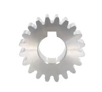 1pc 15T-25T 2M 304 Stainless Steel Spur Gear 2 Module 15 16 18 20 22 24 25 Teeth Flat Cylindrical Gear Keyway Bore 8 10 12-25mm(12mm (keyway 4mm),18 Teeth)