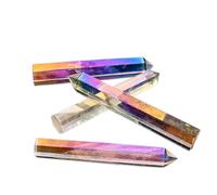 1pc 16-18cm Electroplated White Crystal Column for Aromatherapy and Home Decor Gemstone Stone