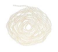 1Pc 16.4Ft Faux Pearls Beads Garland, Pearl Garland, Pearl String Chain Roll for Craft Wedding, Party, Home Decorative, Jewelry Making, Christmas Tree (Beige, 5mm)