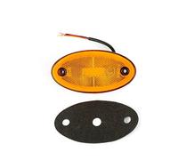 1PC 16 LEDs Amber Side Marker Neon Oval Lights 12V 24V For Neon Trailer Truck Lorry