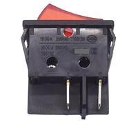 1PC 16A250V T105/55 Red with Lamp RS606 2position 4pin Rocker Switch