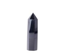 1pc 16cm Obsidian Crystal Column Pure and only Black Desktop