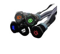 1pc 16mm customizable Alumina Momenary/Latching metal Led logo light latching fixed button switch car speaker horn buttonswitch(Customize other icon,MOMENTARY SLIVER_LED GREEN_12V OR OTHERS)