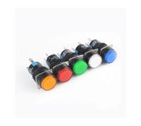 1PC 16MM Round Momentary & Self-Locking Push Light Button Power Switch 1NO1NC 6V 12V 24V 220V Reset 5Pins Power IDGTTLDF(Red,MOMENTARY_6V)