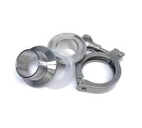 1pc 19mm-102mm（3/4”-4”） Tri Clamp Weld Ferrule + + Silicon Gasket Union Set SS304 Stainless Steel for (12.7mm 25.4)