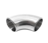 1pc 19mm/25mm/32mm/38mm/45mm/51mm/63mm/76mm/102mm OD Weld Elbow 90 Degree SUS 304 Stainless Sanitary Pipe Fitting Homebrew(OD 63mm)