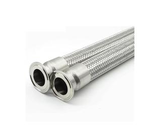 1pc 19mm Pipe OD x 1.5" Tri Clamp Braided Flexible Hose 1800mm Long 304 Stainless Steel