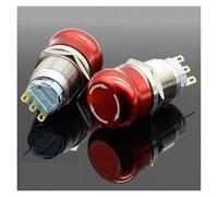 1pc 19mm Stainless Steel Metal Latching Emergency STOP Push Button Switch Button Switch IDGTTLDF