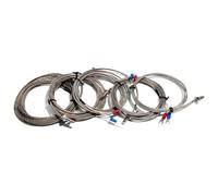 1pc 1M/2M/3M/4M/5M K/J Type Thermocouple Probe Sensor Control M6 Screw for Temperature Sensor Temperature Controller 0-400C(J Type,M6 5m)