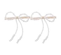 1pc/1pair Clear Bowknot Hair Clip Elegant Beads Bowknot Shape Hair Clip For Bride Photography Ponytail Styling Tiaras Pin For Woman Pin Festival Daily Hairstyles Shape Kid Girls Thick/thin