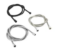 1pc 2/2.5/3M 304 Stainless Steel Encrypted Shower Hose Matte Black Flexible Tube Bathroom Chrome Plated Brushed Nickel Pipe(Matte black,2.5m)