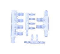 1pc 2.4~11.1mm PP Side 4/5 Ways Connectors Irrigation System Pipe Equal Dia Pagoda Joints Aquarium Tank Air Pump Hose Joint(4 Way 11.7-7.9-11.7)
