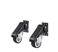 1Pc 2.5 Inch Side Mount Retractable Workbench Caster Wheels, 360° Swivel Step Down Wheels For Tables & Equipment (165 Lbs Capacity)