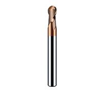 1PC 2-Blade 55 Degree Steel Ball End Milling Cutter SDS Puls Shank Hard Alloy Nanocomposite Coating R Spherical CNC Tool(4X8X60)