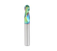 1pc 2-Flute Tungsten Steel Alloy Extended Ball Nose End Mill For And Aluminum CNC Coated Spherical Cutter(R6X150L,Coating Aluminum)