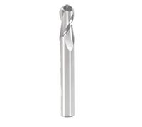 1pc 2-Flute Tungsten Steel Alloy Extended Ball Nose End Mill For And Aluminum CNC Coated Spherical Cutter(R1.25X50L,Uncoated)