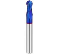 1pc 2-Flute Tungsten Steel Alloy Extended Ball Nose End Mill For And Aluminum CNC Coated Spherical Cutter(R3X150L,Blue Coating)