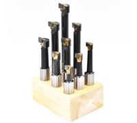 1pc 2 Inch Rough Boring Tool F1 50mm Boring Head 9pcs 12mm F1 Boring Bar Connecting Rod for CNC Machine Boring Tool(9pcs 12mm Rod)