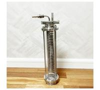 1PC 2" OD Reflux Condenser with Sight Glass - 304 Stainless Steel Cooling Coil for Moonshine Distillation, Customizable Options
