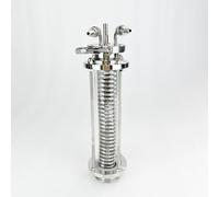1pc 2" OD64mm Tri-clamp Distiller Cooling Coil with 2" Sight Glass Diopter - Premium Sanitary Steel 304 Condenser