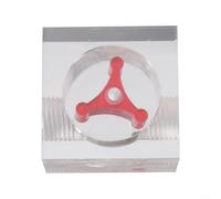 1pc 2 Way Water Cooling Indicator Acrylic Transparent Flowing Meter G1/4 Thread(A)