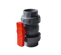 1pc 20/25/32/40/50/63/75mm Grey PVC Union Ball Valve Connector Water Pipe Garden Irrigation Tube(20MM_1 PCS)