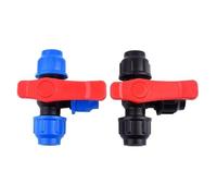 1Pc 20/25/32/40/50/63mm PVC Ball Valves Plastic Water Pipe Quick Valve PE Tube 3-Way Fast Connectors Irrigation Accessories(32mm,Blue 1Pc)