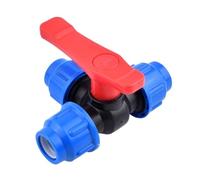 1Pc 20/25/32/40/50/63mm PVC Ball Valves Plastic Water Pipe Quick Valve PE Tube 3-Way Fast Connectors Irrigation Accessories(25mm,Blue 1Pc)