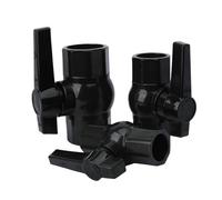 1pc 20/25/32/40/50mm Black PVC Ball Valve Garden Irrigation Hose Connector Fish Tank Aquarium Water Pipe Controller Fittings(20mm)