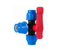 1Pc 20/25/32/40/50mm PVC PE Tube Tap Water Splitter Plastic Quick Valve Connector Agriculture Irrigation Pipe Fitting(Plastic Handle,40mm)