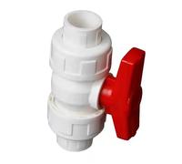1Pc 20/25/32/40/50mm PVC Pipe Union Valve Water Pipe Fittings Ball Valve Garden Irrigation Water Pipe Connector Aquarium Adapter(32mm)