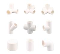 1pc 20 25 32mm White Pipe Connector Straight Elbow Tee Cross Joints Water Pipe Adapter 3 4 5 6 Ways Joints(Green,I.D 32mm)