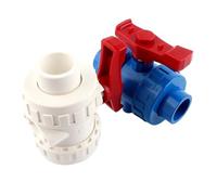 1PC 20~63mm PVC Pipe Union Ball Valve Garden Irrigation Aquarium Fish Tank Industrial Water Treatment Joint Fittings(White Color,Inner Dia 20mm)