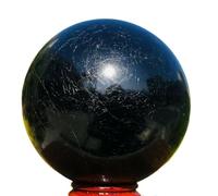 1pc 200-250g Beautiful Black Tourmaline Crystal Stone English Ball Gemstone Stone