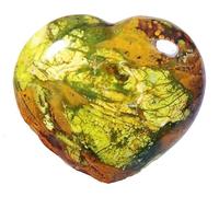 1pc 200-250g Green Crystal Heart Gemstone Room Decoration