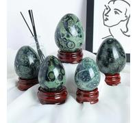 1pc 200-300g Jasper Crystal Egg Shaped Quartz Crystal Stone Collection Home Decoration