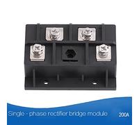 1Pc 200A 1600V High Power Rectifier, Bridge Rectifier Single Phase Rectifier Bore Sighter Single Phase Diode Rectifier Bridge Module 4 Terminals