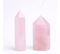 1pc 200g-1000g Natural Rose Quartz Tower Wand Point Crystal Stone Gift for Decoration Beautiful Natural Crystal Stone CHENRANYIN (Color : 1pc 200g-300g)