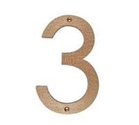 1pc 20cm 8 Inch 0-9/A-D Letters Big House Number ABS Numbers Address Sign Door Plates Home Yard Outdoor Numeros(Gold-3)
