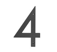 1pc 20cm 8 Inch 0-9/A-D Letters Big House Number ABS Numbers Address Sign Door Plates Home Yard Outdoor Numeros(Black-4)