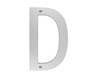 1pc 20cm 8 Inch 0-9/A-D Letters Big House Number ABS Numbers Address Sign Door Plates Home Yard Outdoor Numeros(Silver-D)