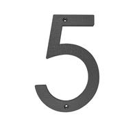 1pc 20cm 8 Inch 0-9/A-D Letters Big House Number ABS Relief Numbers Address Sign Door Plates Home Yard Outdoor Numeros(Black-5)