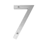 1pc 20cm 8 Inch 0-9/A-D Letters Big House Number ABS Relief Numbers Address Sign Door Plates Home Yard Outdoor Numeros(Silver-7)