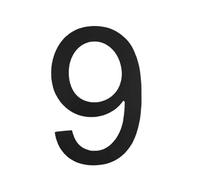 1pc 20cm 8 Inch House Number Outdoor Letters 0-9/A-D Numeric For Home Street Doorplates Yard Hotel Plaque Signs Address Numbers(Black-9)