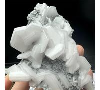1pc 210-320g Stunning White Rose Calcite Stone Bohemian Style with Fluorescent Effect Under Purple Light