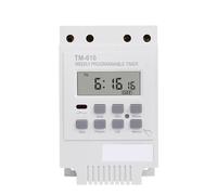 1pc 220V AC Heavy Load 30A Time Relay 7 Days Weekly Programmable Digital Timer Switch Relay Control Timers Din Rail Mount(White)