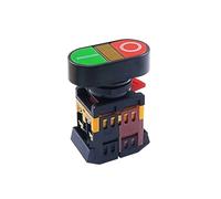 1pc 22mm 24V 36V 48V 110V 220V 380V ON/OFF START STOP 1 NO NC APBB-22N Momentary Push Button Switch With LED yellow Lamp(AC220V)